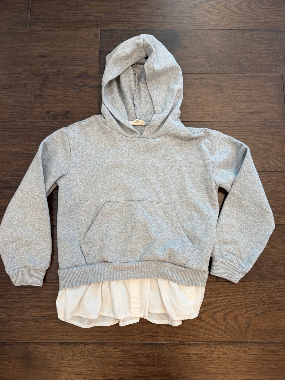 Jessica Simpson Grey Girls Hoodie with Shirt Hem Size Small 7 - C34-106